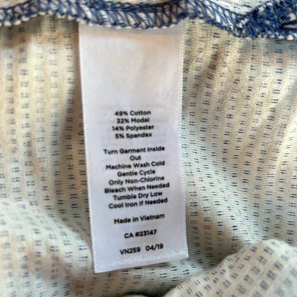 Talbots striped shirt, blue/white, size Petite - Picture 6 of 6